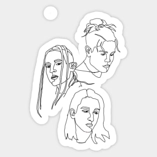 chase atlantic minimalistic line drawing Sticker